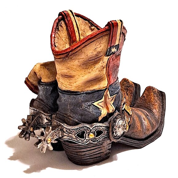 🤠 Western Cowboy Boot Ceramic Figurine – Rustic Home Décor Accent - Picture 5 of 8